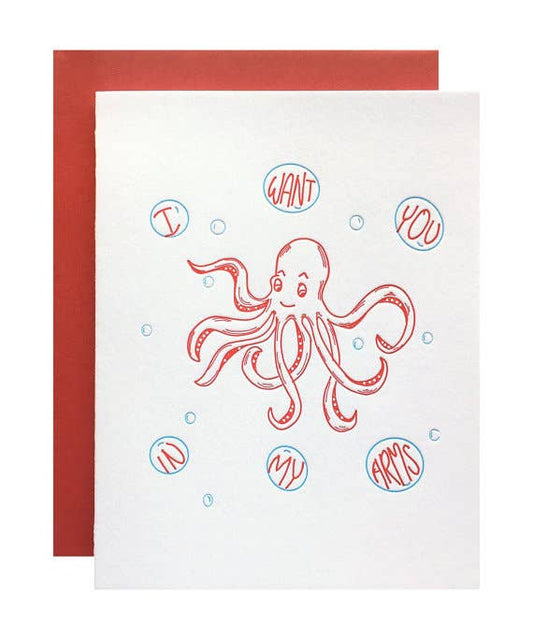 Octo Arms - Love Greeting Card