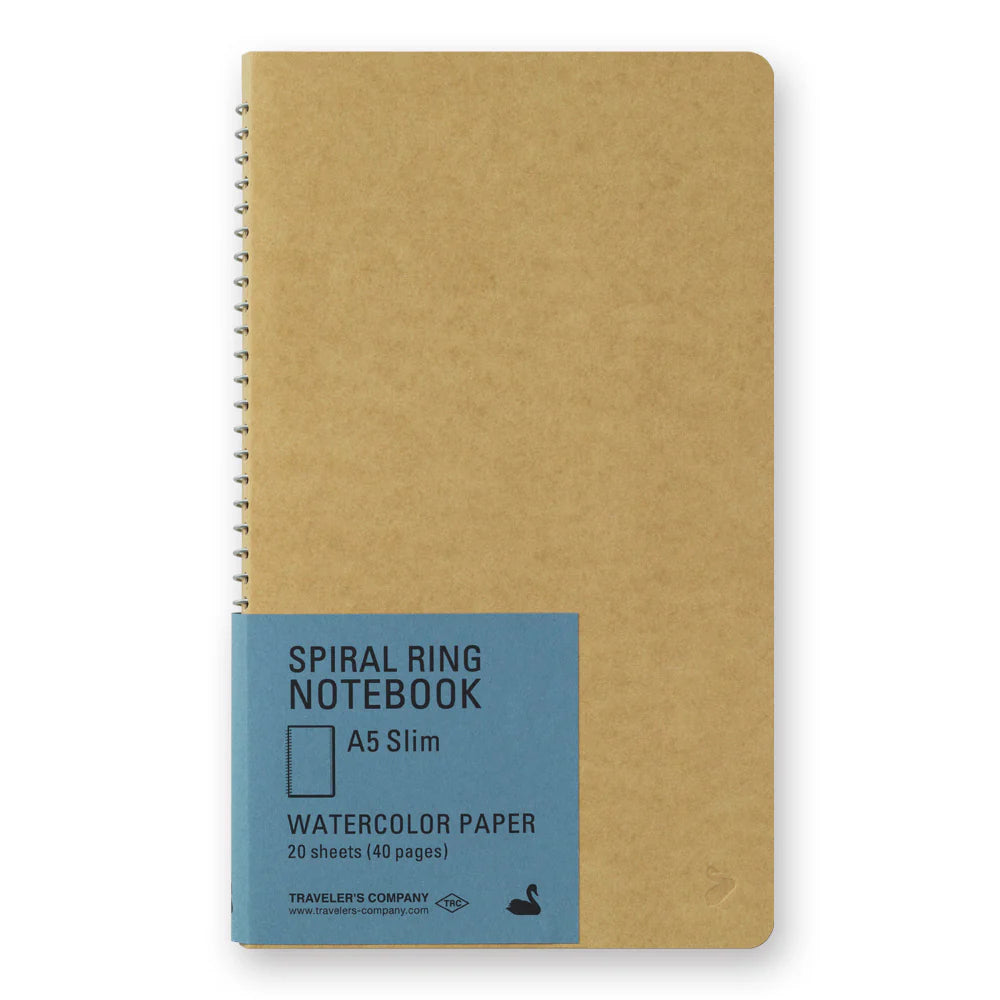 Watercolor Paper - A5 Slim - Spiral Ring Notebook