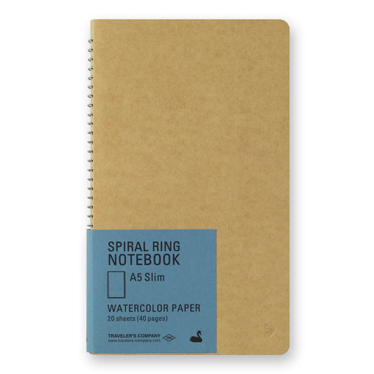 Watercolor Paper - A5 Slim - Spiral Ring Notebook