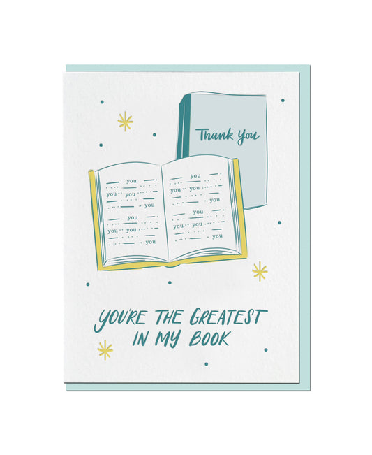 In My Book - Thank You Greeting Card