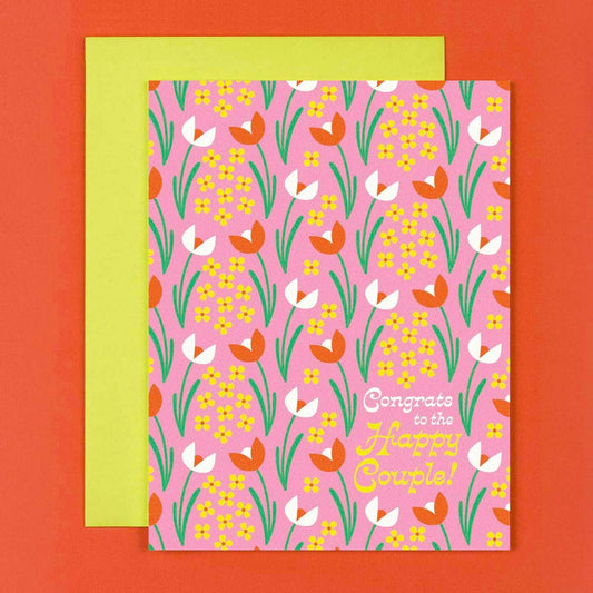 Happy Couple Tulip - Wedding Card