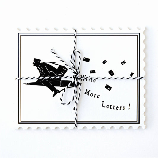 The First Snow - Stamp Shape Write More Letters Set of 6 Postcards