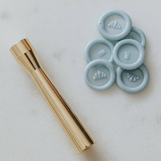 Written Word Calligraphy - Croissant and Coffee Mini Wax Seal