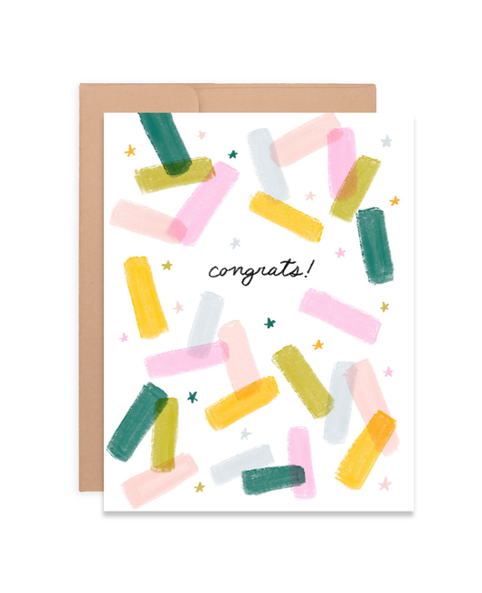 Congratulations Confetti - Celebration Greeting Card
