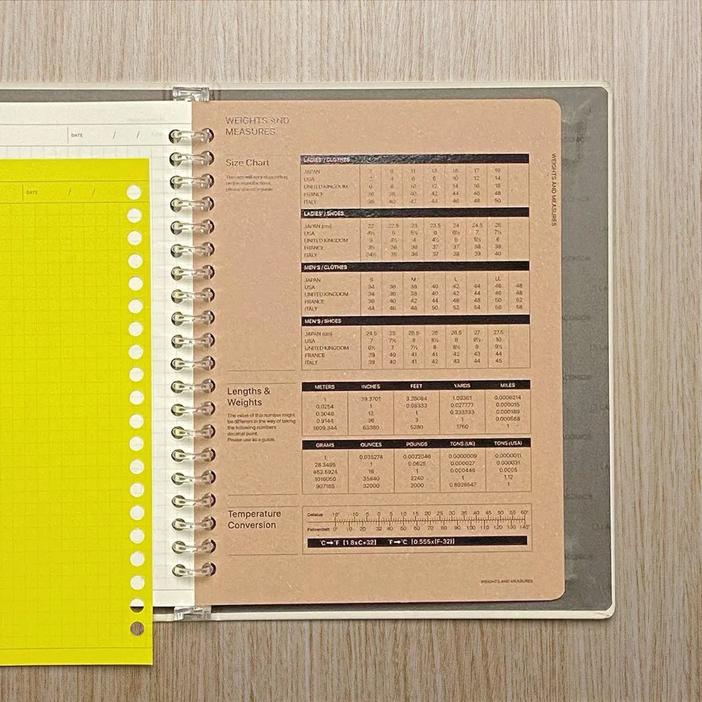 Weights and Measures Underlay - Flex 20 Hole Binder Refill
