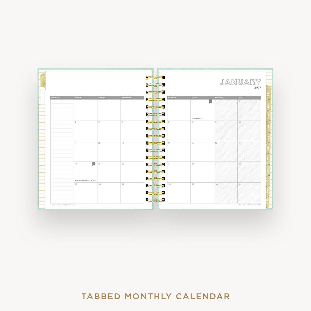 2027 Daily Planner: Sage Bookcloth