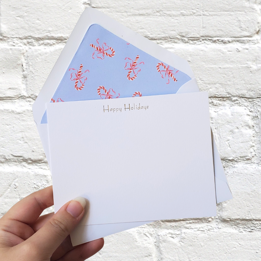 Holiday Whimsy - Foil Flat Notecard Set
