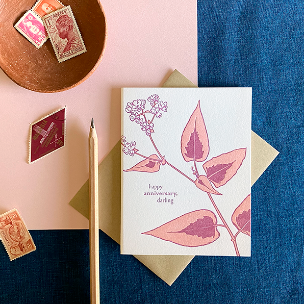 Persicaria - Anniversary Card