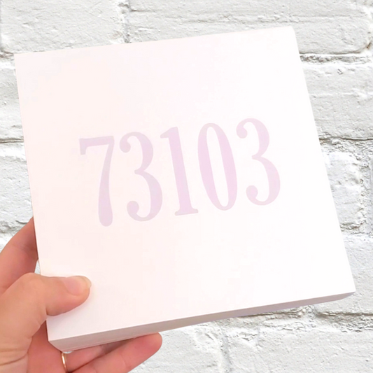 Zip Code Watercolor Notepad Slab