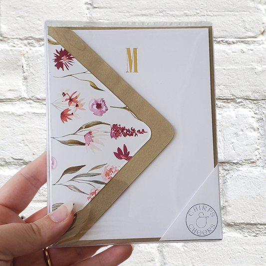 Marquee Initial Stationery Set