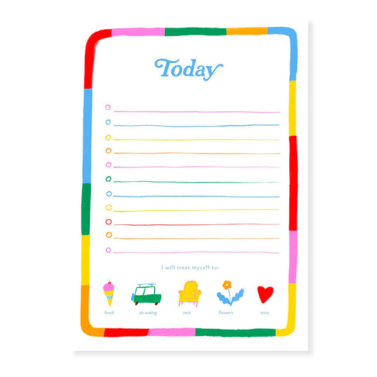 Today Rainbow To-Do – Colorful Daily Planner Notepad