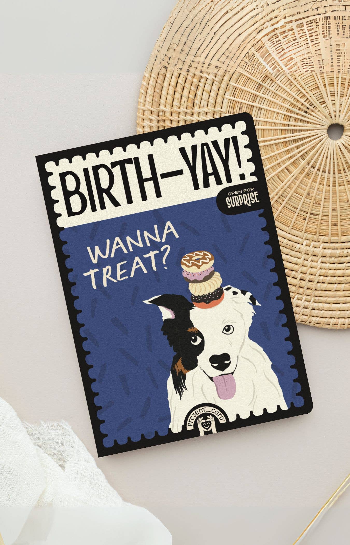 PresentCard™ | Wanna Treat - Playful Dog Lover Card
