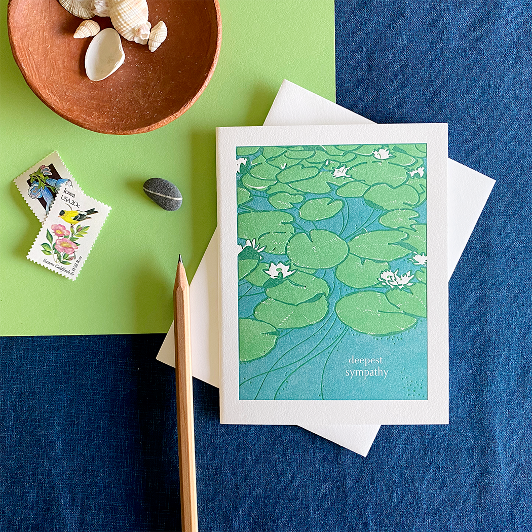 Lily Pond - Sympathy Card
