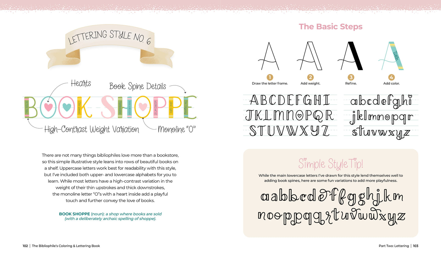 The Bibliophile's Coloring and Lettering Book