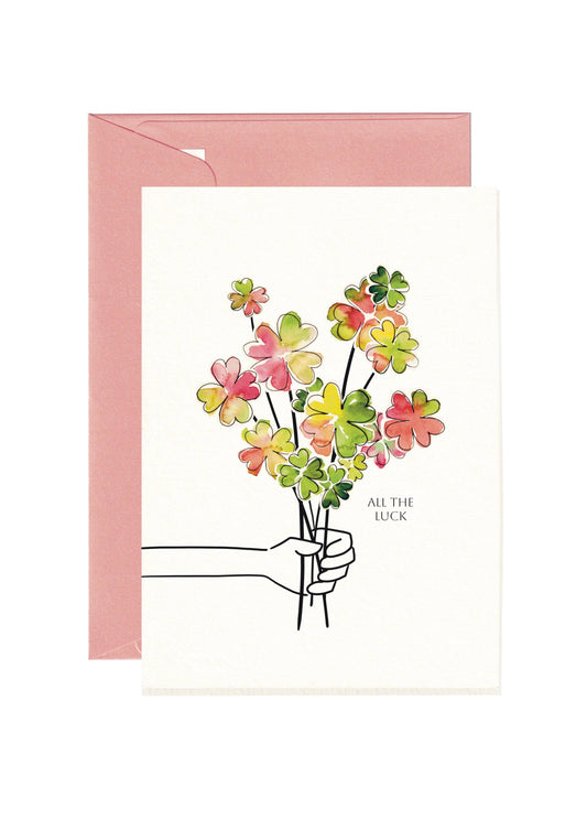Harmony Hardin Greeting Cards - Good Luck Card | Four-Leaf Clover Card | All the luck