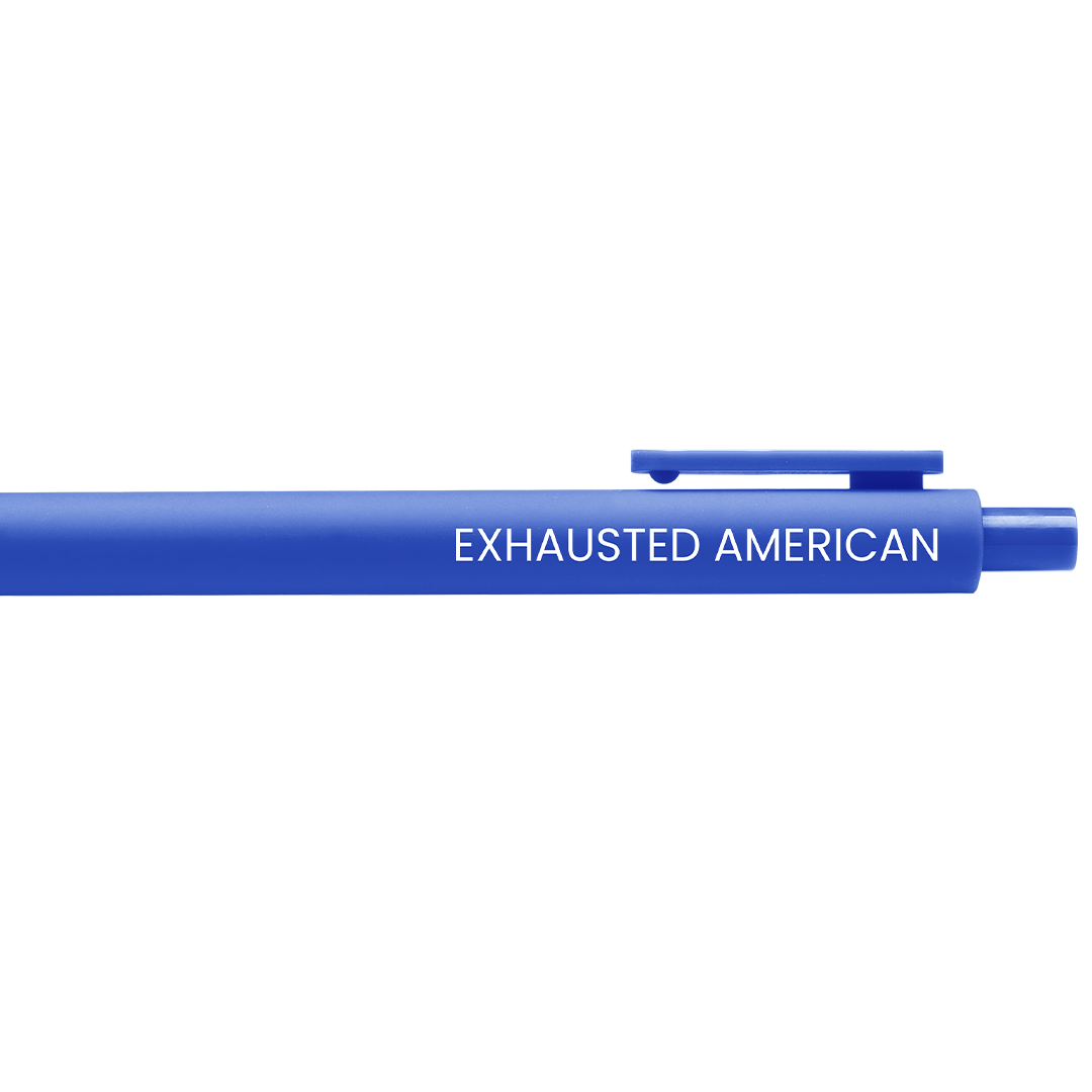 Exhausted American - Single Jotter Gel Pen