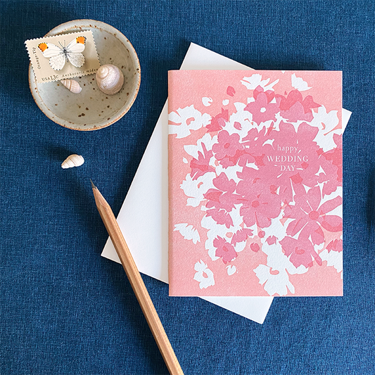Blush Bouquet - Wedding Card