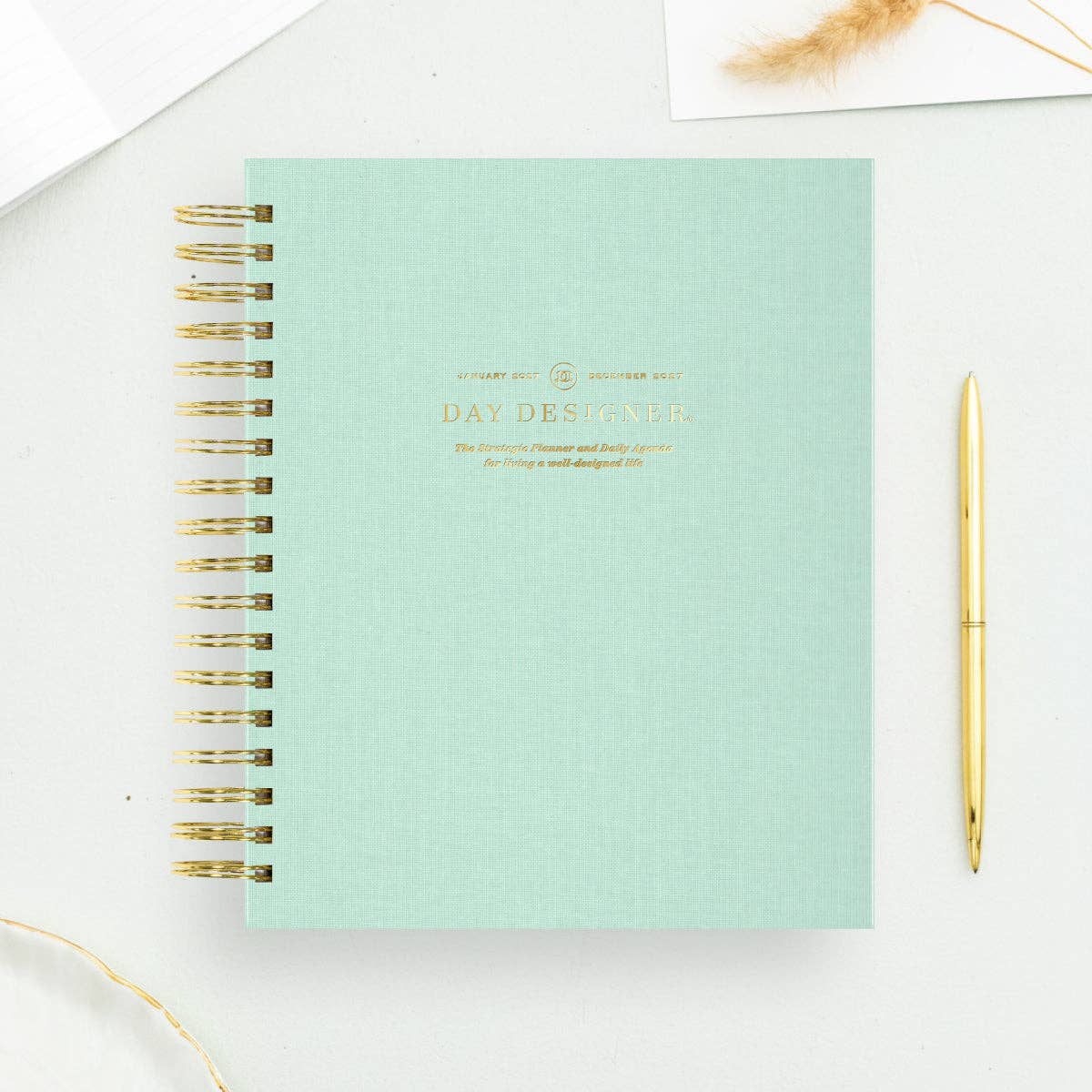 2027 Daily Planner: Sage Bookcloth