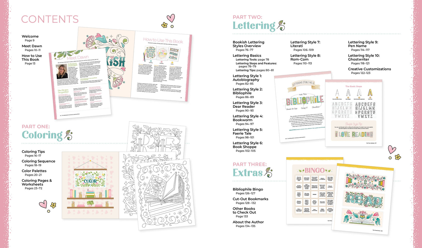 The Bibliophile's Coloring and Lettering Book