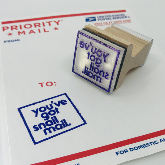 You've Got Snail Mail - Wooden Handle Rubber Stamp