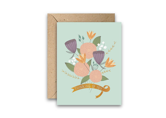 Amicreative - Thinking of You Gold Foil Greeting Card