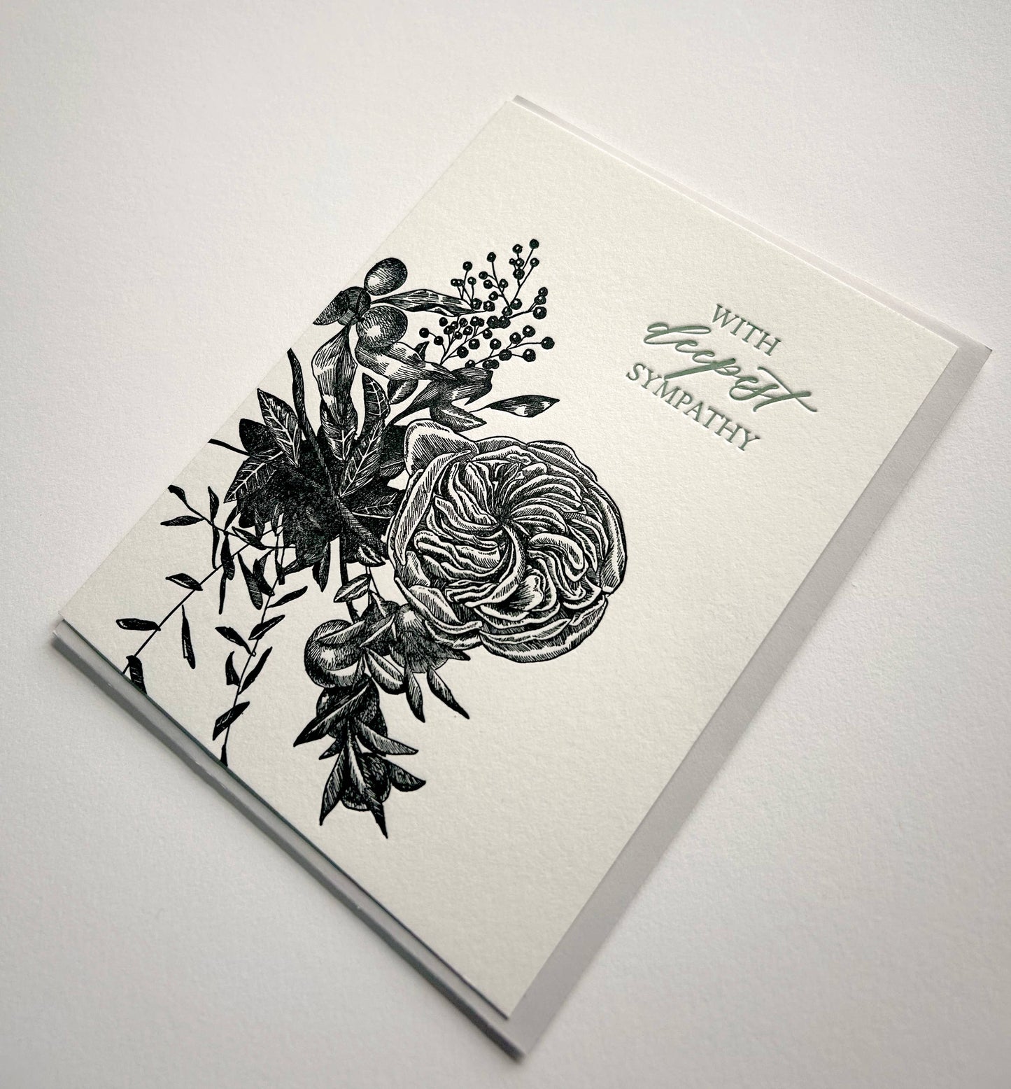 Rust Belt Love Paperie - With Deepest Sympathy Letterpress Greeting Card