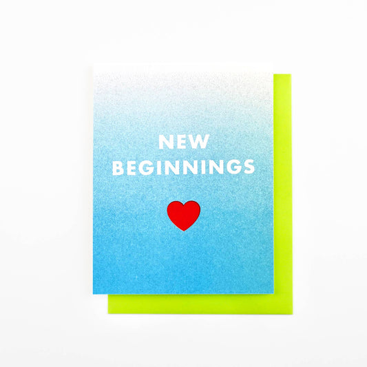 Next Chapter Studio - "New Beginnings" Risograph Greeting Card