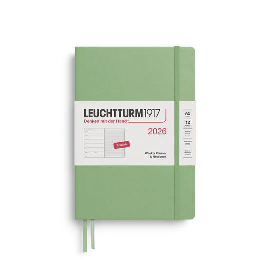 Weekly Planner & Lined Notebook - Hardcover (A5) - 2026