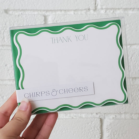 Scalloped Thank You Notes - Set of 8