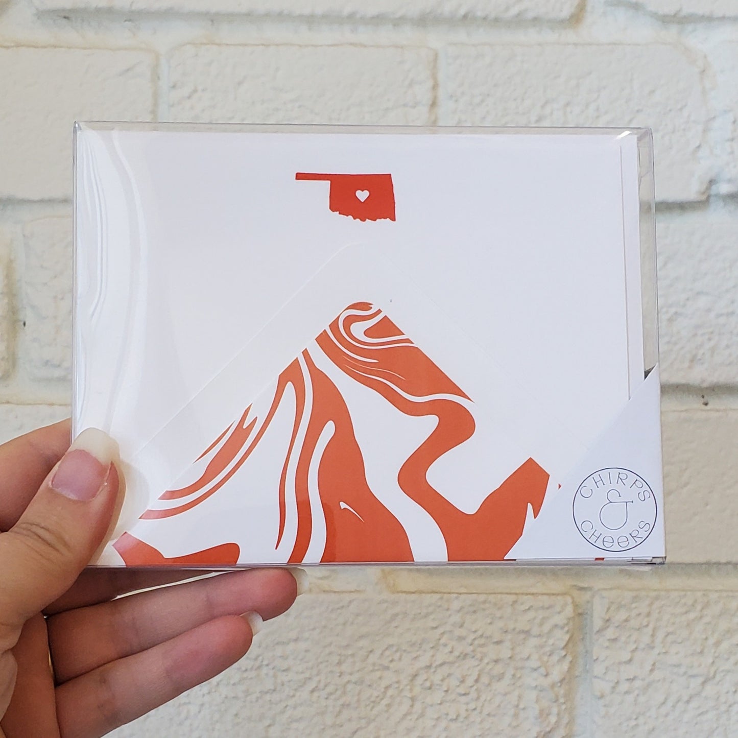 *NEW* Oklahoma Orange (OSU) Foil Flat Notecard Set