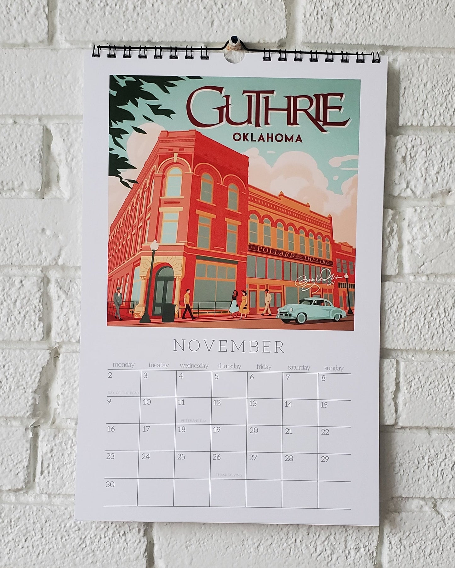 2026 Oklahoma Wall Calendar