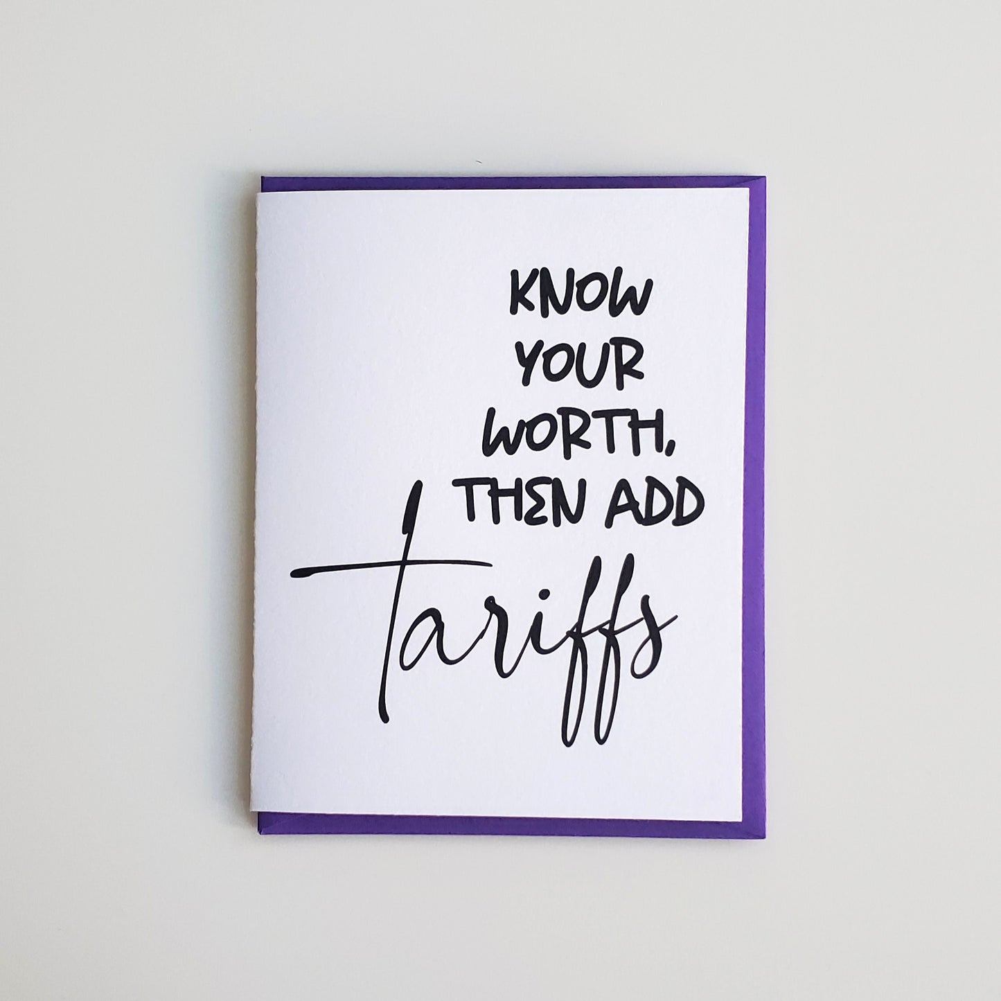 Chirps & Cheers Studio - Add Tariffs Greeting Card