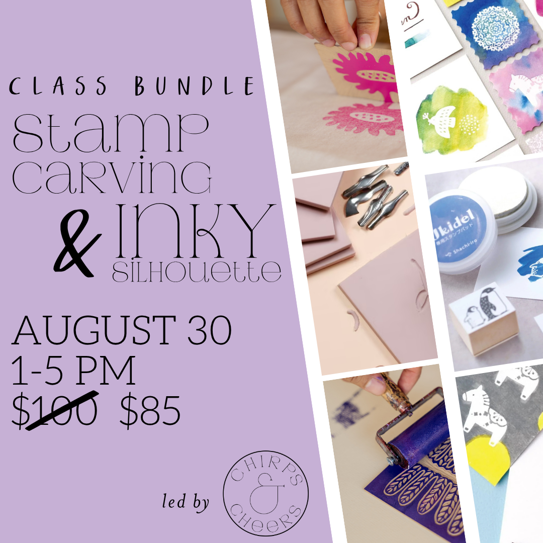 Inky Silhouette & Stamp Carving Class Bundle