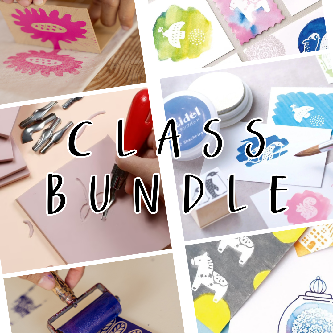 Inky Silhouette & Stamp Carving Class Bundle || August 30th