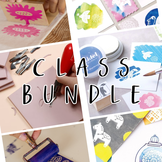 Inky Silhouette & Stamp Carving Class Bundle || August 30th