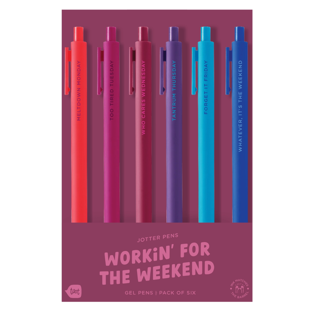 Workin For The Weekend - Jotter Set - Set of 6