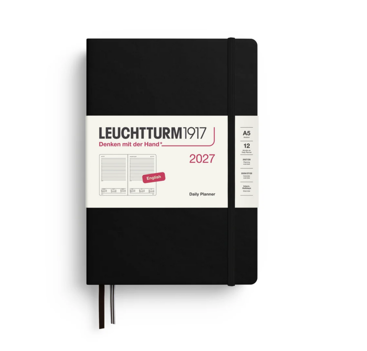 2027 Daily Planner Lined - HARDCOVER (A5)