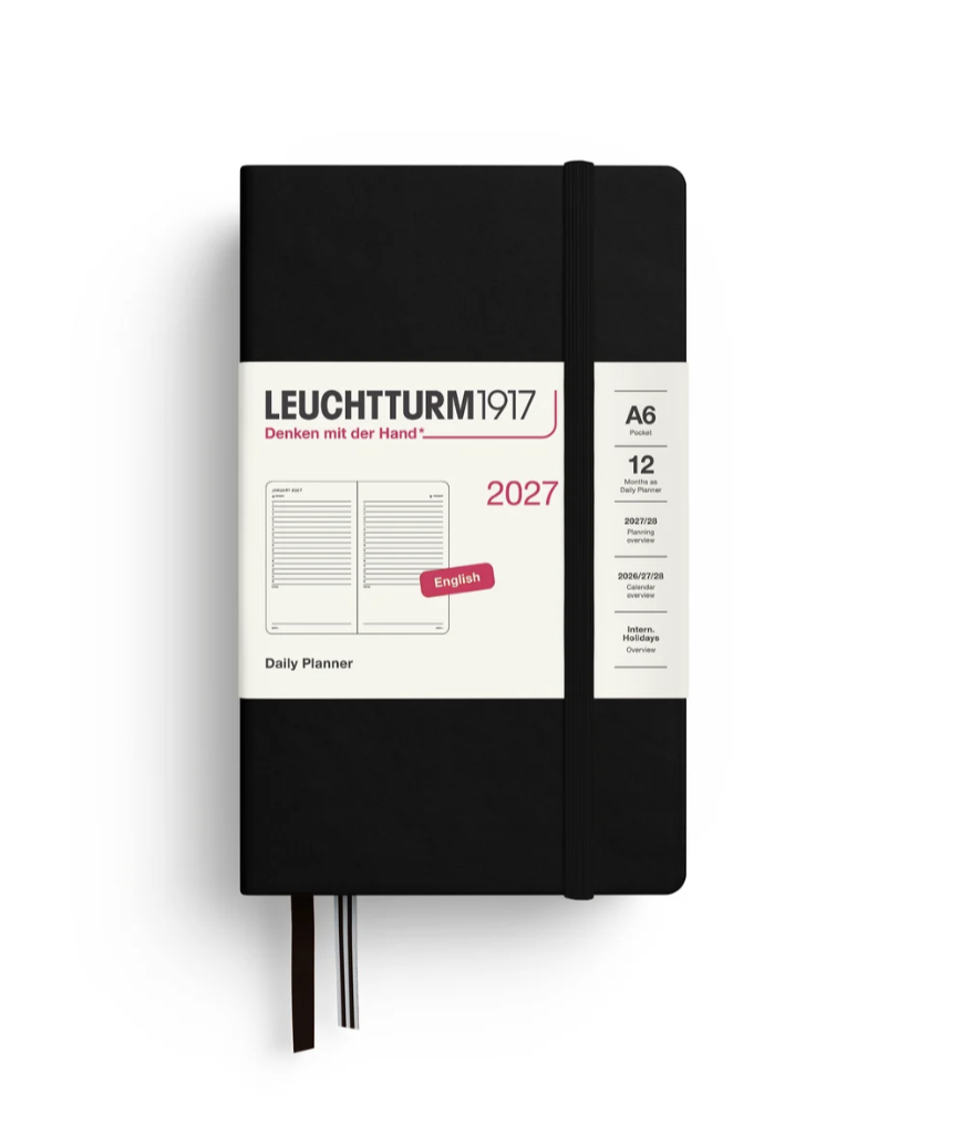 2027 Daily Planner Pocket Lined - HARDCOVER (A6)