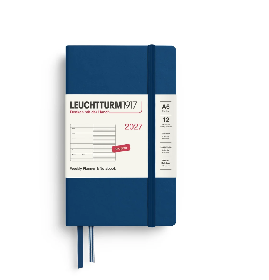 2027 Weekly Planner & Lined Notebook - HARDCOVER (A6)