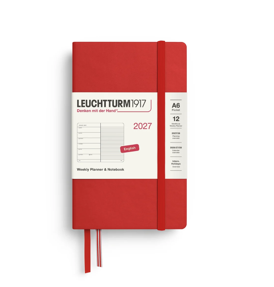 2027 Weekly Planner & Lined Notebook - HARDCOVER (A6)