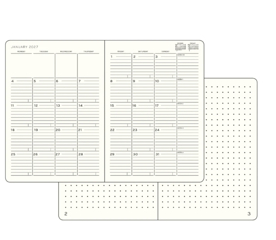 2027 Monthly Planner - SOFTCOVER (B5) - leuch