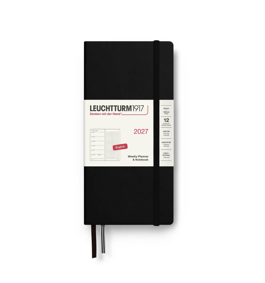 2027 Weekly Planner & Dotted Notebook - HARDCOVER (B6+/A6) - leuch