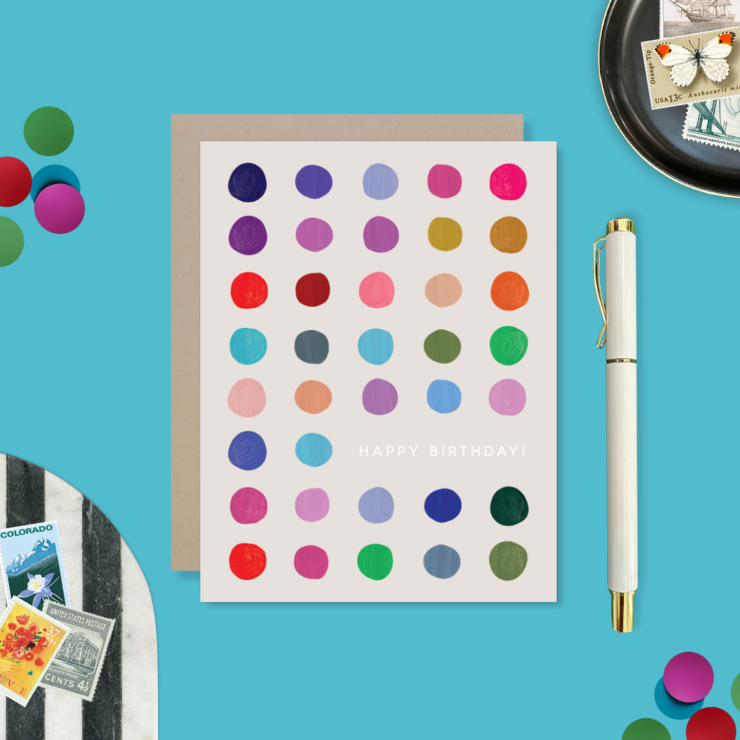 Barone and Co. - Colorful Dots Birthday Card