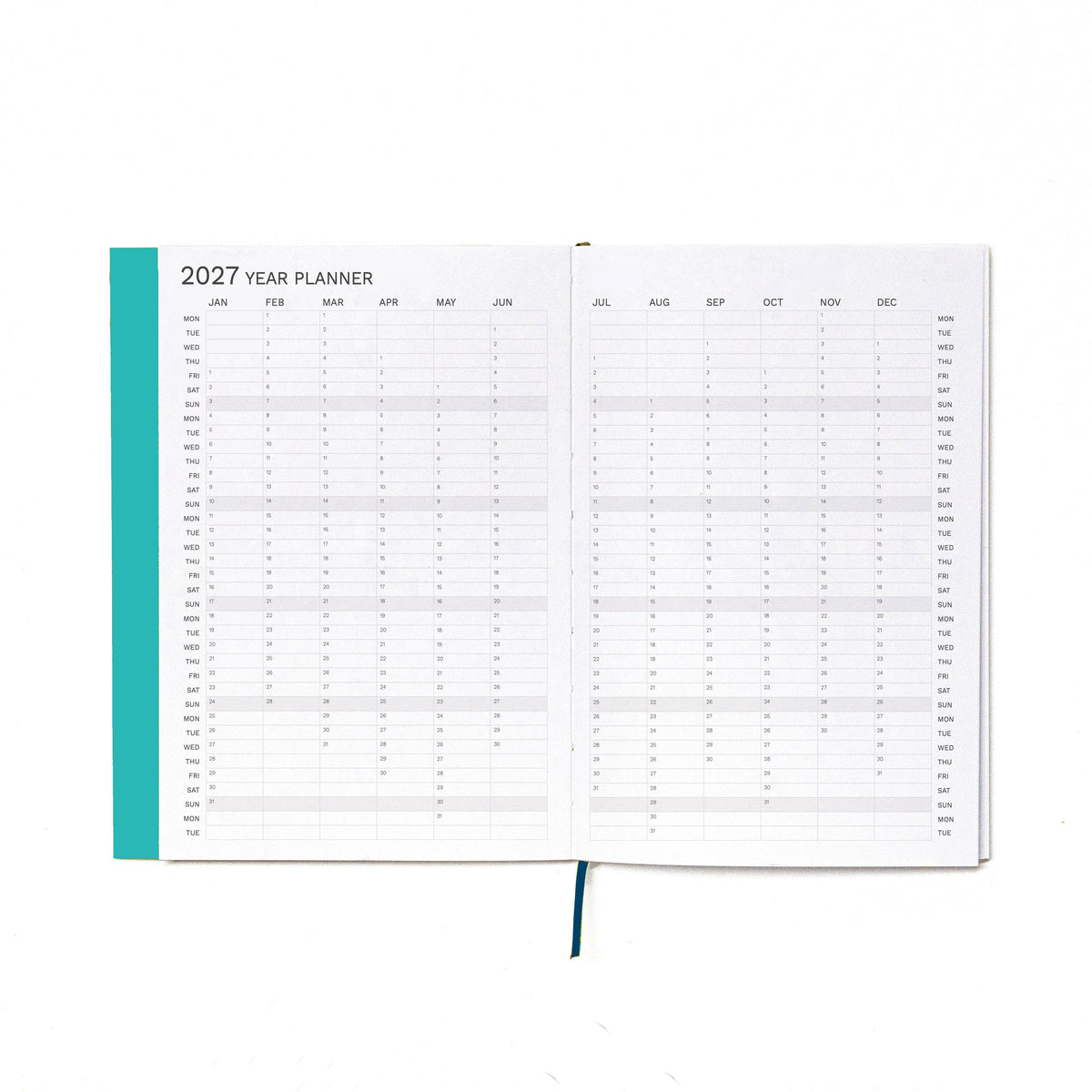 2027 Weekly Planner · Similar A5 Size: Black