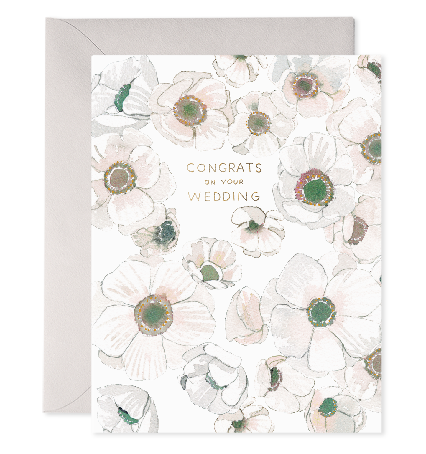E. Frances Paper - White Flower Wedding Greeting Card