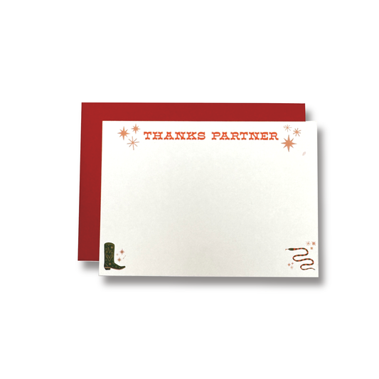 Bobo Design Studio - Thanks Partner- Thank You Card Set of 12