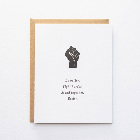 Resist - Support Greeting Card
