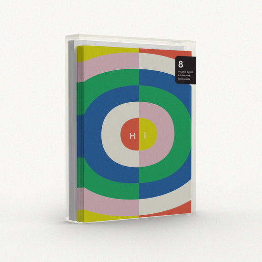 Circles in Circles Hello Cards - Boxed Set of 8