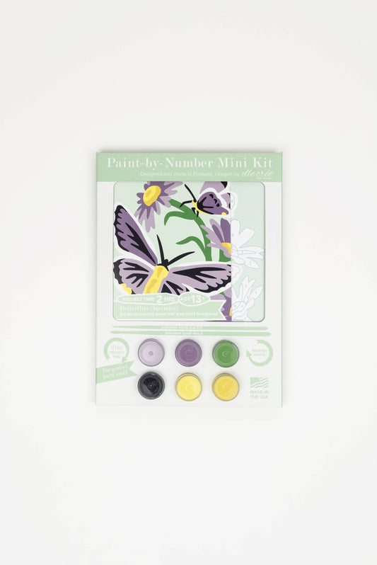 Elle Crée (She Creates) - Butterflies (lavender) MINI Paint-by-Number Kit