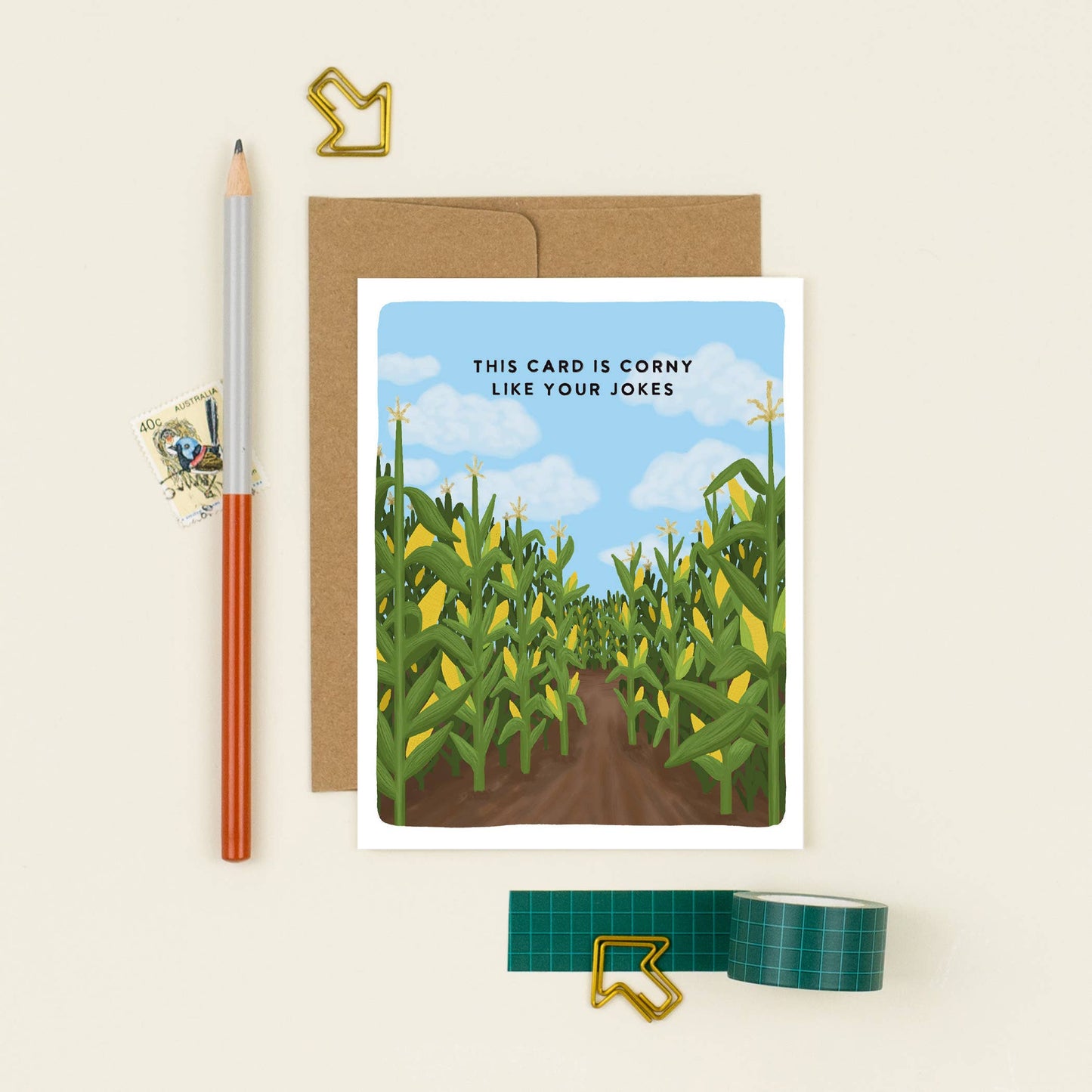 Slightly Stationery - Corny Like Your Jokes | Greeting Card